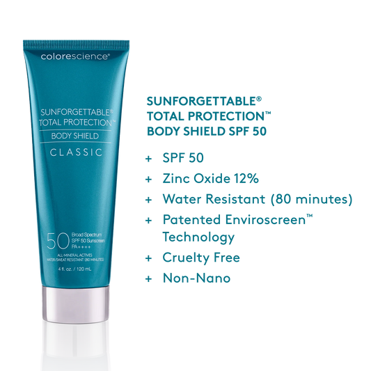 COLORESCIENCE - Sunforgettable® Total Protection® Body Shield Classic SPF 50 (4 oz)