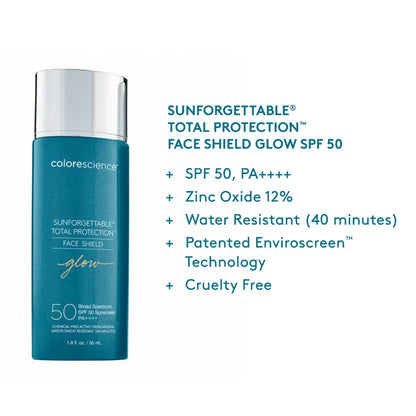 COLORESCIENCE - Sunforgettable® Total Protection™ Face Shield Glow SPF 50 (1.8 oz)