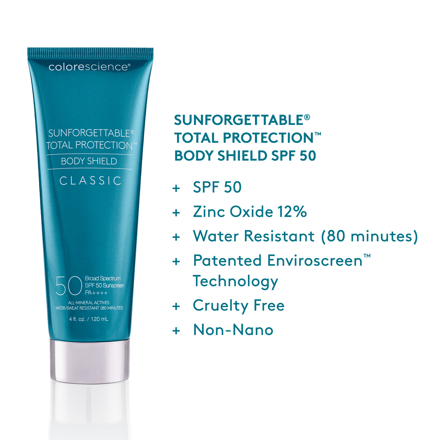 COLORESCIENCE - Sunforgettable® Total Protection® Body Shield Classic SPF 50 (4 oz)