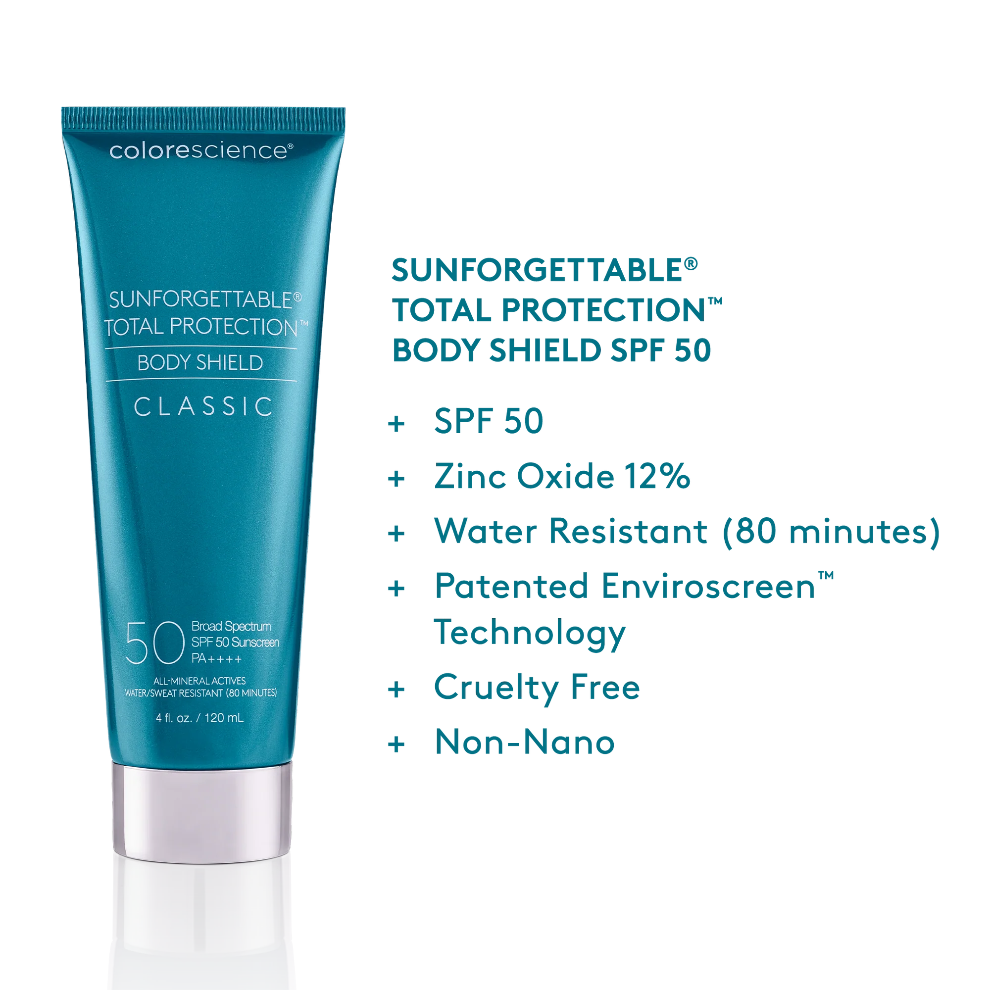 COLORESCIENCE - Sunforgettable® Total Protection® Body Shield Classic SPF 50 (4 oz)