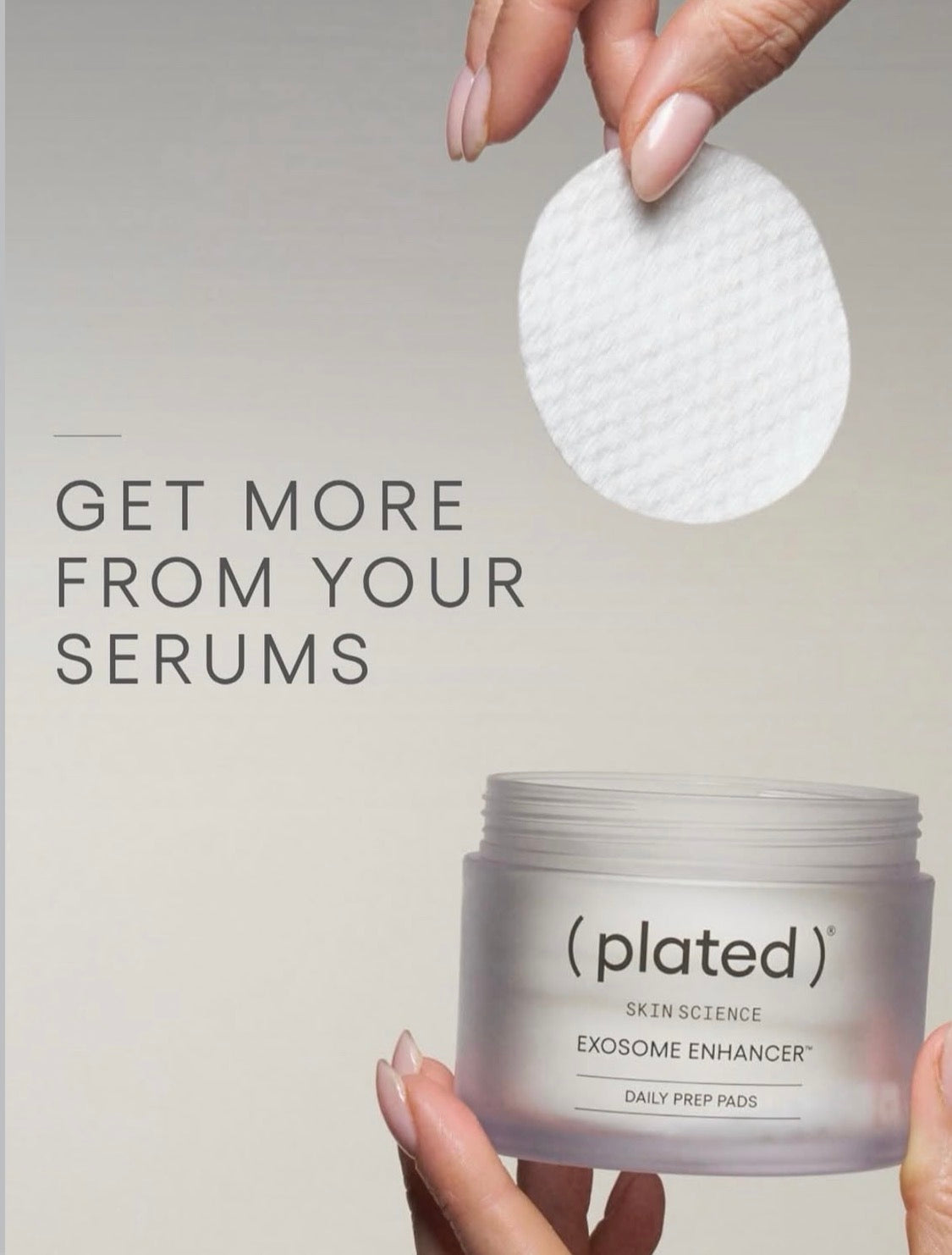 PLATED - Exosome Enhancer™ Daily Prep Pads (50 Pre-Saturated Cotton Pads)