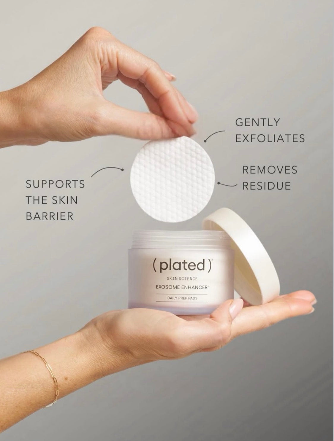 PLATED - Exosome Enhancer™ Daily Prep Pads (50 Pre-Saturated Cotton Pads)