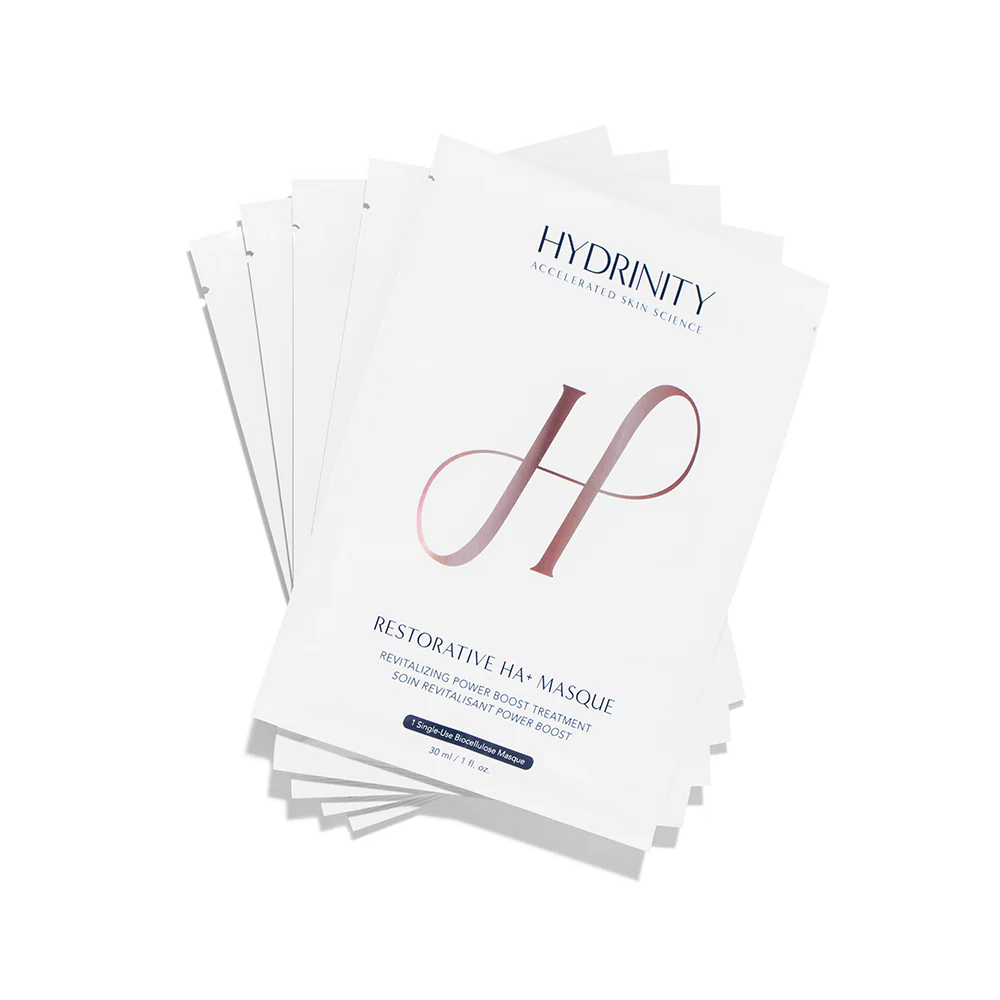 HYDRINITY - Restorative HA+ Masque (Box includes 5 single-use biocellulose masques)