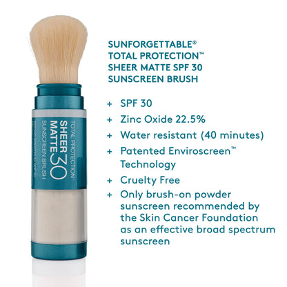 COLORESCIENCE - Sunforgettable® Total Protection™ Sheer Matte SPF 30 Sunscreen Brush (0.15 oz)