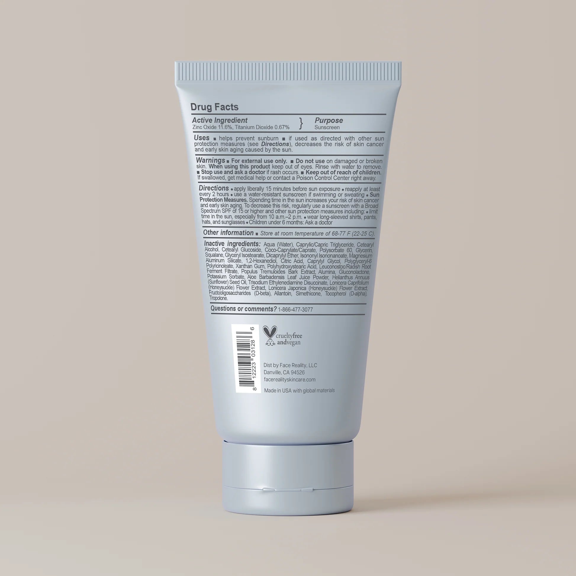 FACE REALITY - Mineral Matte SPF 28 (2.0 oz - 60 ml)