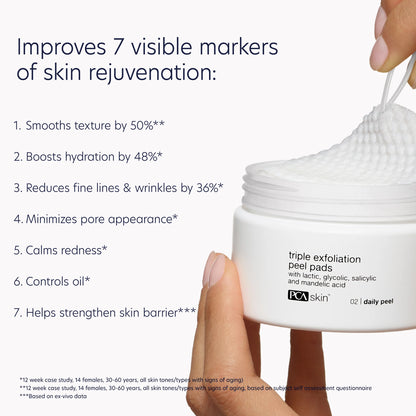 PCA SKIN - Triple Exfoliation Peel Pads (30 pads)